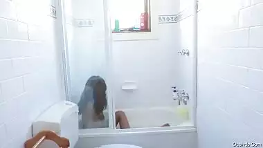Cum Craving Indian Teen In Shower Masturbation