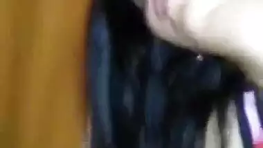 Cute Indian girl blowjob and quick doggy sex