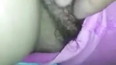 Guy films Desi girlfriend's sex snatch and spreads her XXX pussy lips